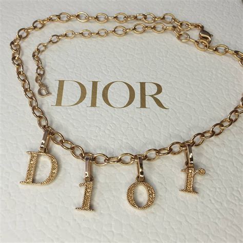 dior letter necklace dupe.